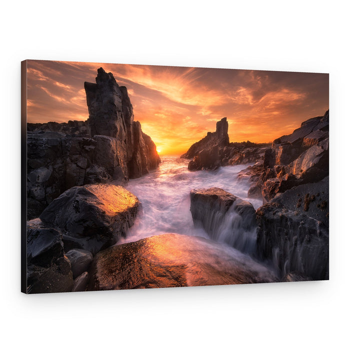 Rocky Coast Sunset – Canvas Print