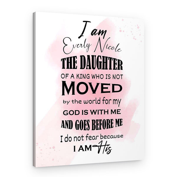 Daughter Of A King Custom Canvas Print