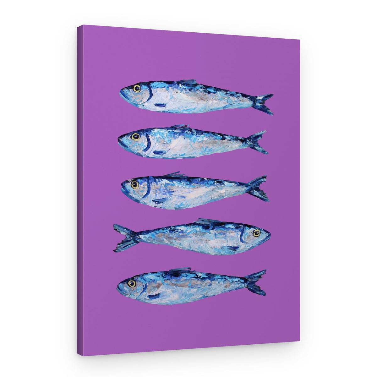 Vibrant Blue Sardines – Canvas Print
