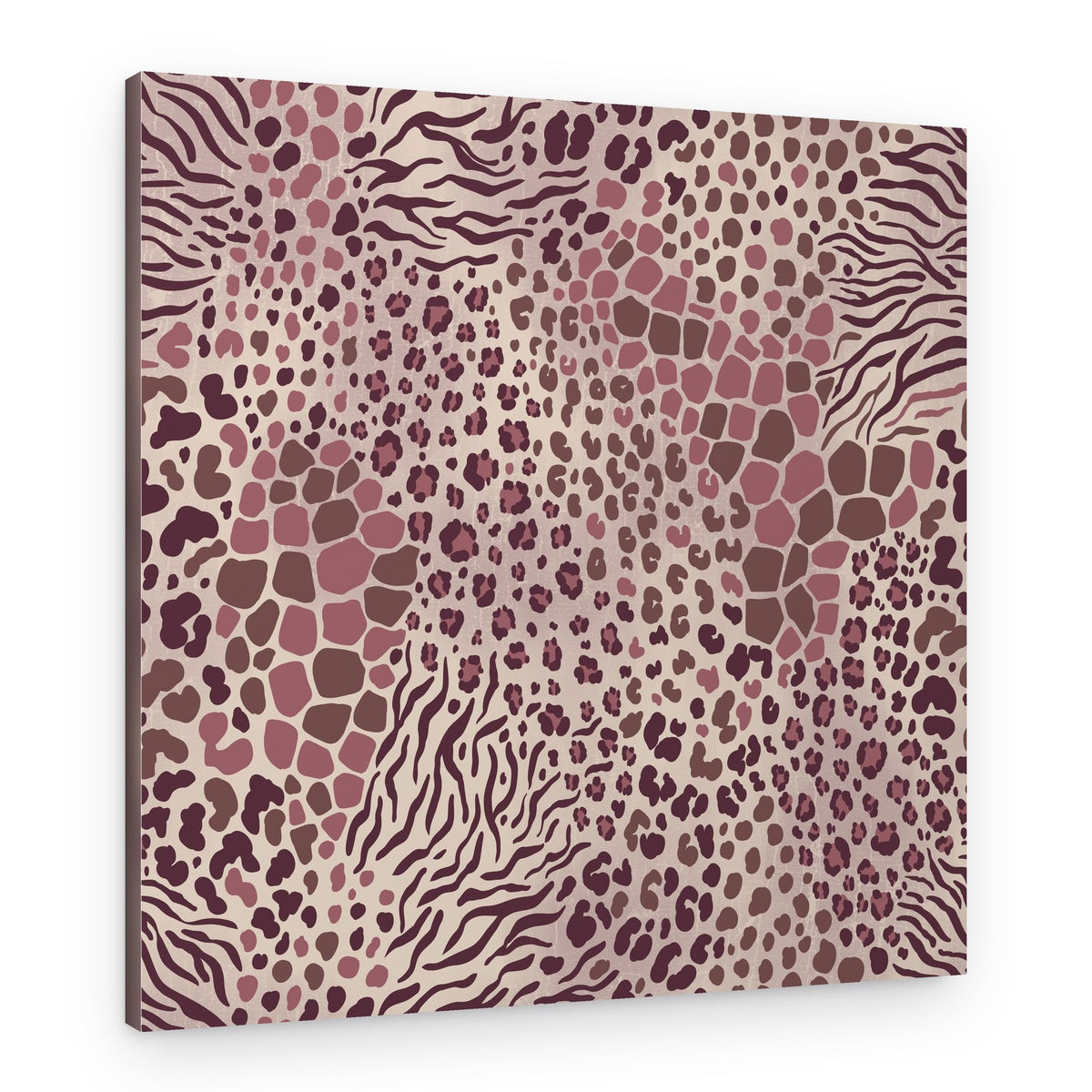 Muted Animal Pattern Mix – Canvas Print