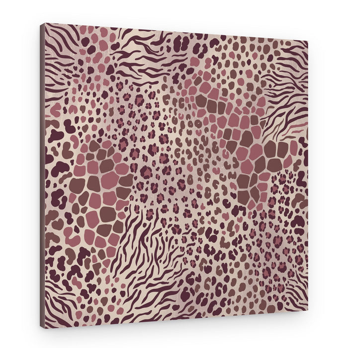 Muted Animal Pattern Mix – Canvas Print