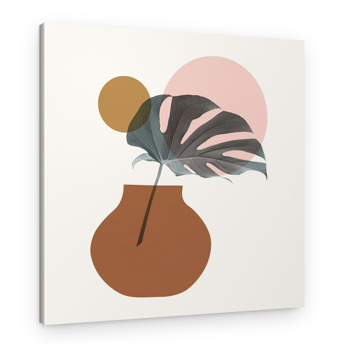 Abstract Monstera Shapes – Canvas Print