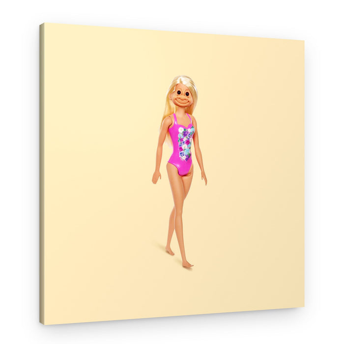 Quirky Swimsuit Doll – Canvas Print