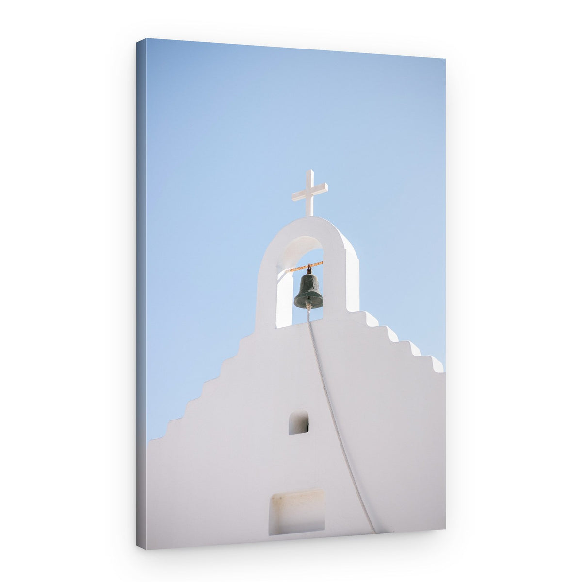 White Church Bell – Canvas Print