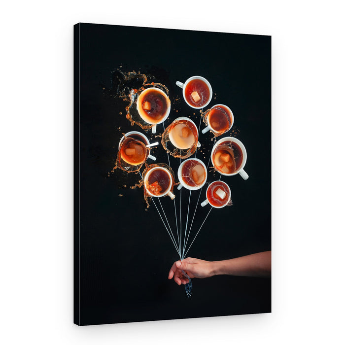 Coffee Cup Balloons – Canvas Print