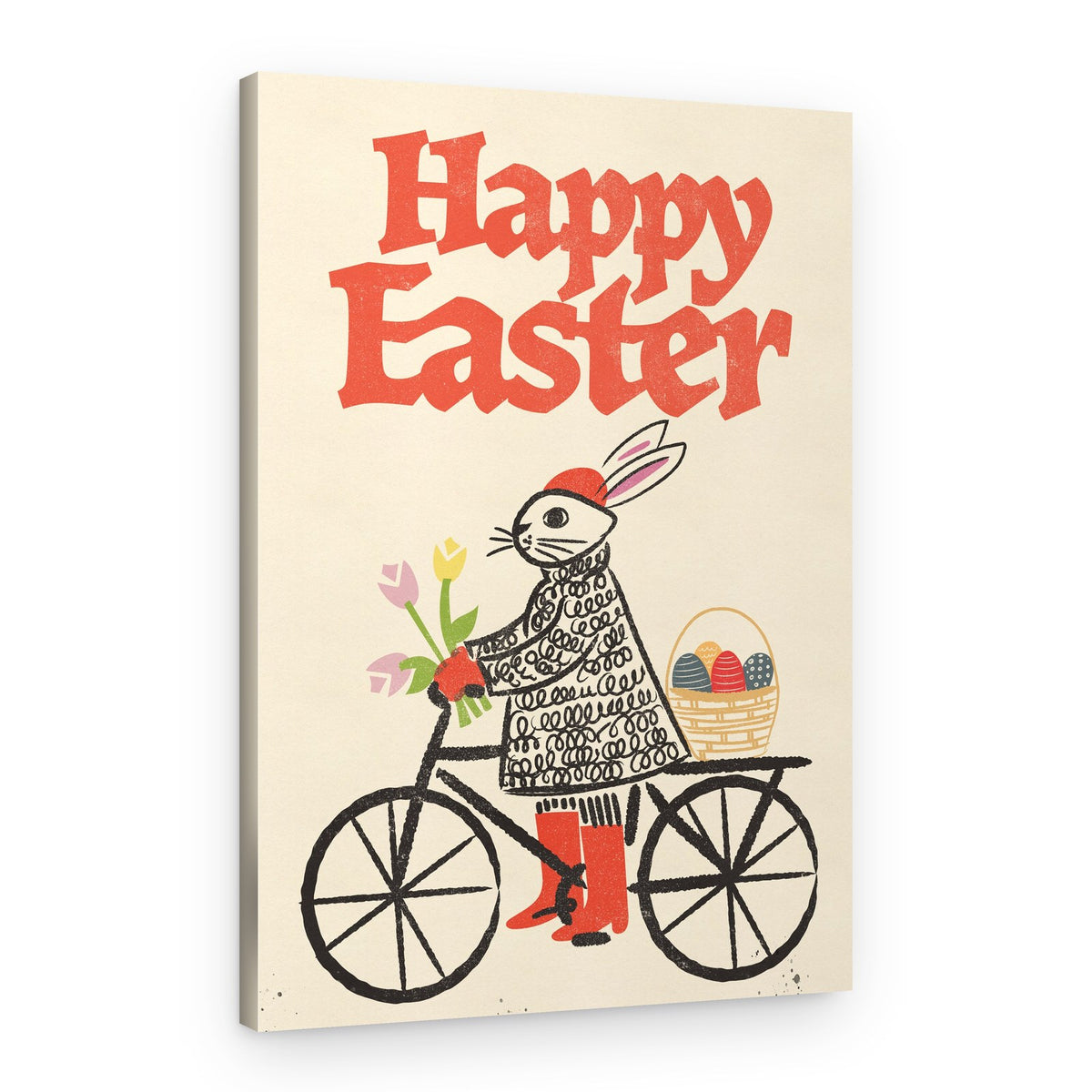 Happy Easter Bunny Ride – Canvas Print