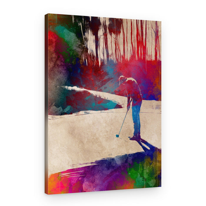 Colorful Golf Swing – Canvas Print