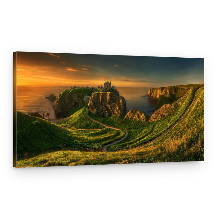 Dunnottar Castle Golden Hour – Canvas Print