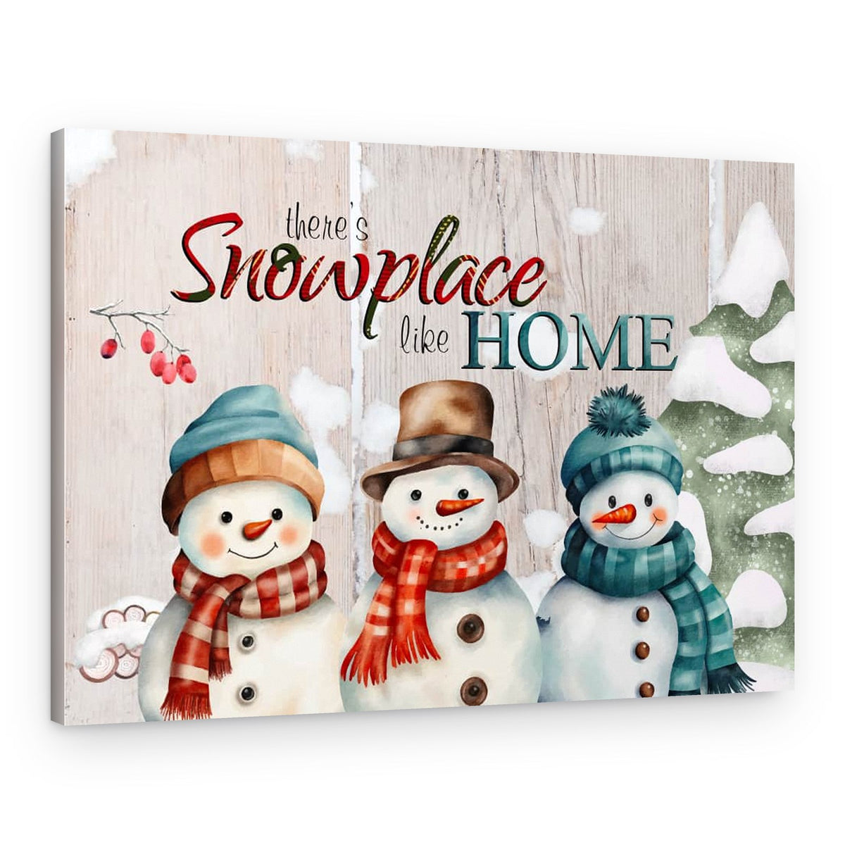 There’s Snowplace Like Home Christmas Canvas Art – Canvas Print