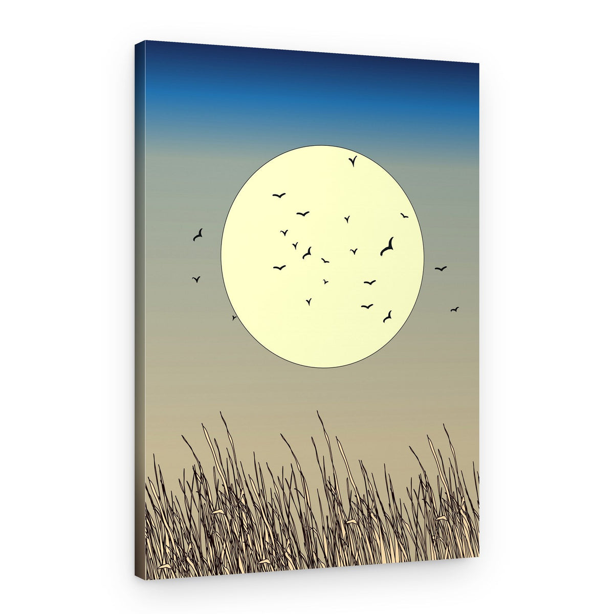 Moon Over Tall Grass – Canvas Print