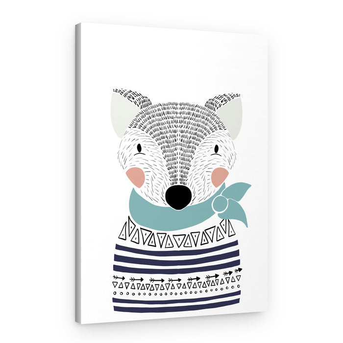 Cute Nordic Fox – Canvas Print