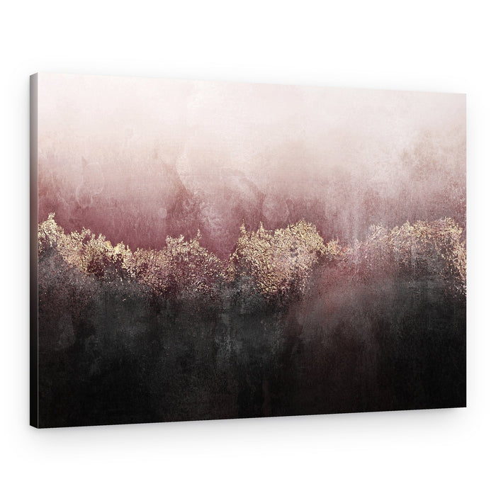 Misty Rose Gold Forest – Canvas Print