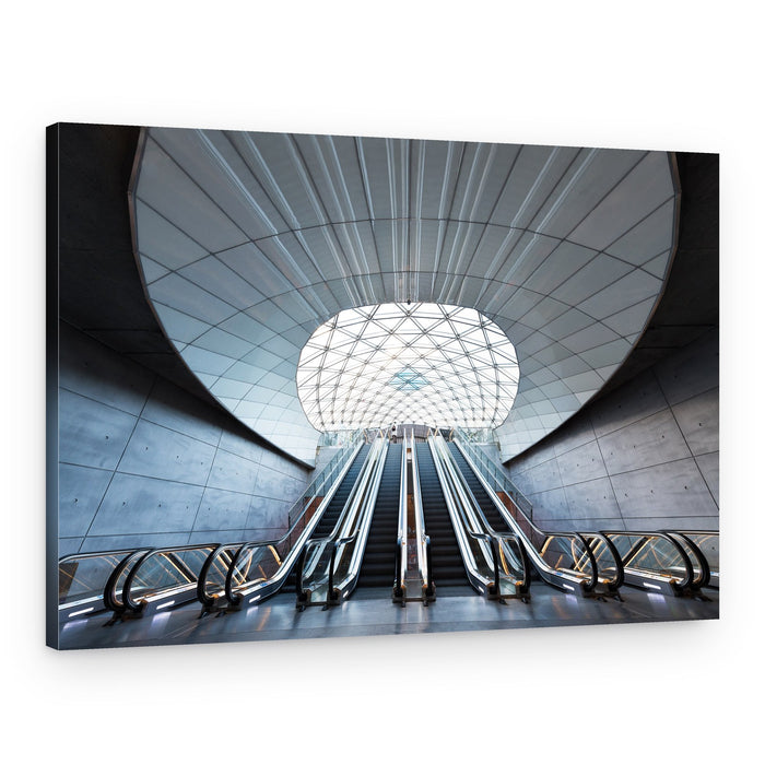 Modern Metro Escalators – Canvas Print
