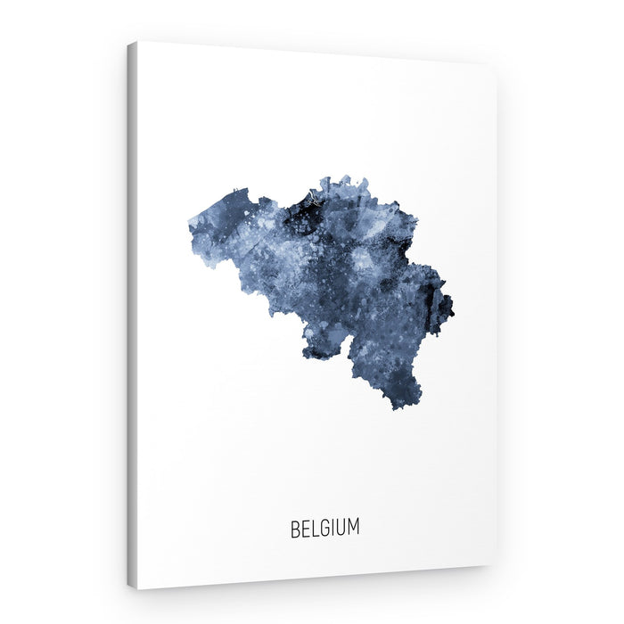 Belgium Watercolor Map – Canvas Print