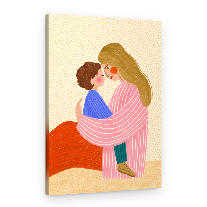 Loving Mother Child Embrace – Canvas Print