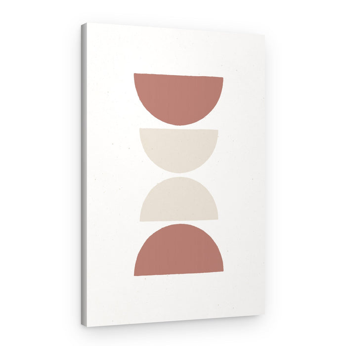 Stacked Half Circles in Earthy Tones – Canvas Print