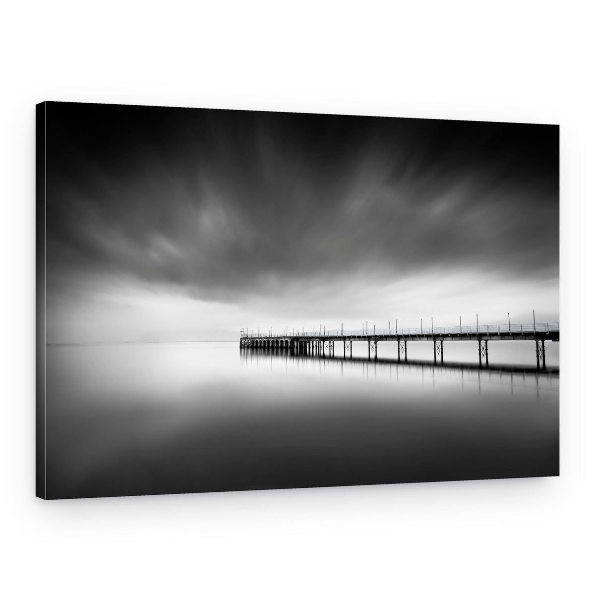 Moody Pier Seascape – Canvas Print