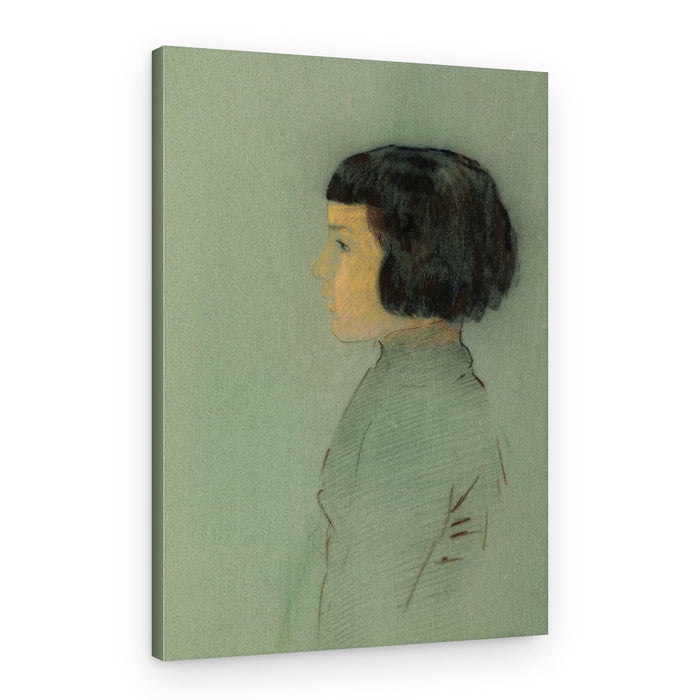 Young Woman In Profile – Canvas Print