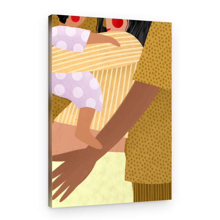 Gentle Family Embrace – Canvas Print