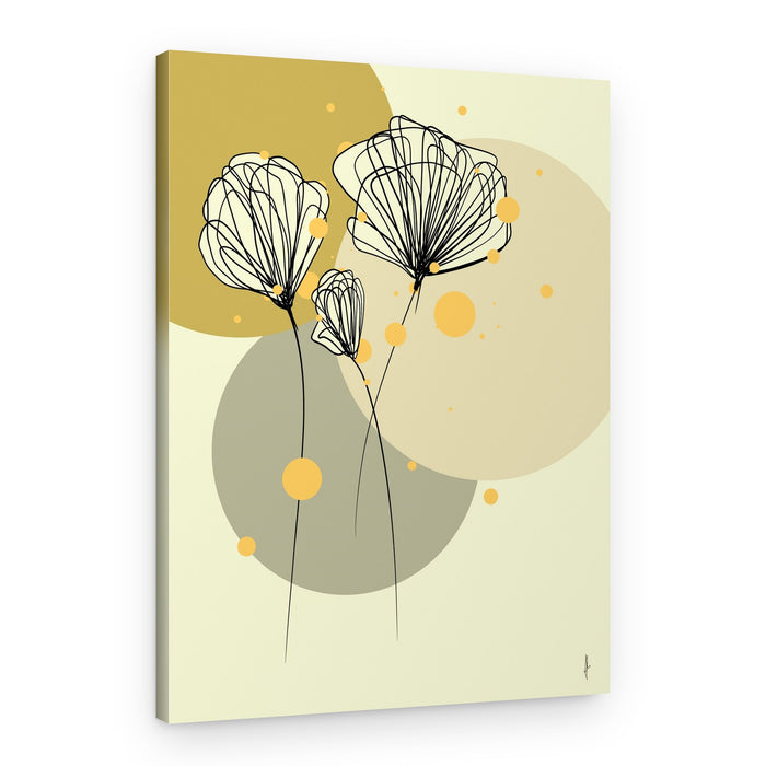 Delicate Abstract Blooms – Canvas Print