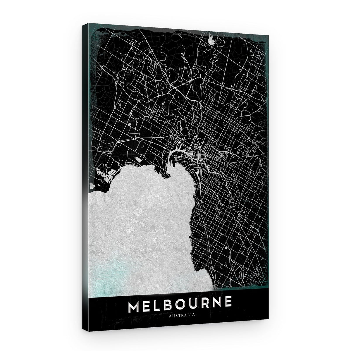 Minimalist Melbourne City Map – Canvas Print