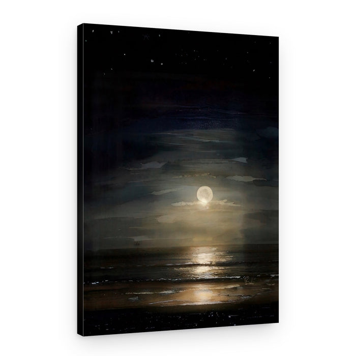 Moonlit Ocean Night – Canvas Print