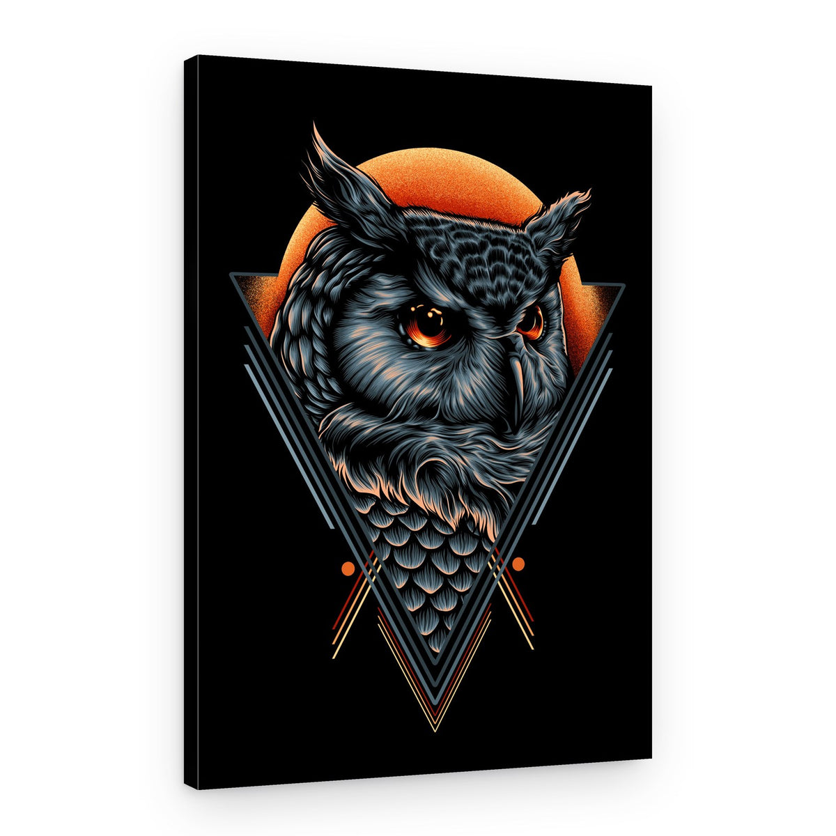 Geometric Night Owl – Canvas Print