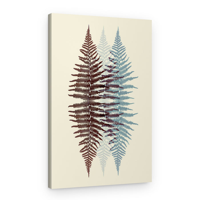 Muted Layered Ferns – Canvas Print