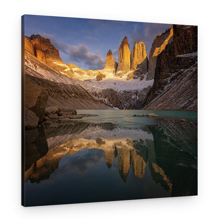Golden Patagonia Reflections – Canvas Print