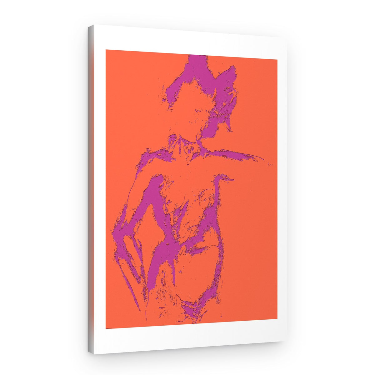 Vibrant Magenta Figure – Canvas Print