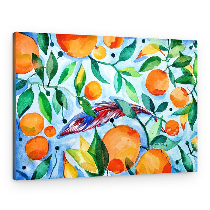 Vibrant Orange Garden – Canvas Print