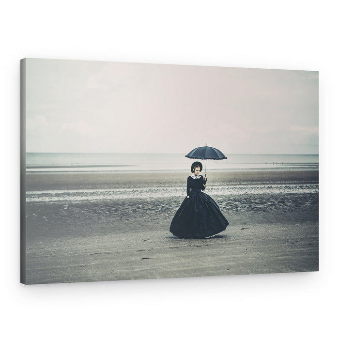 Victorian Lady Beach – Canvas Print