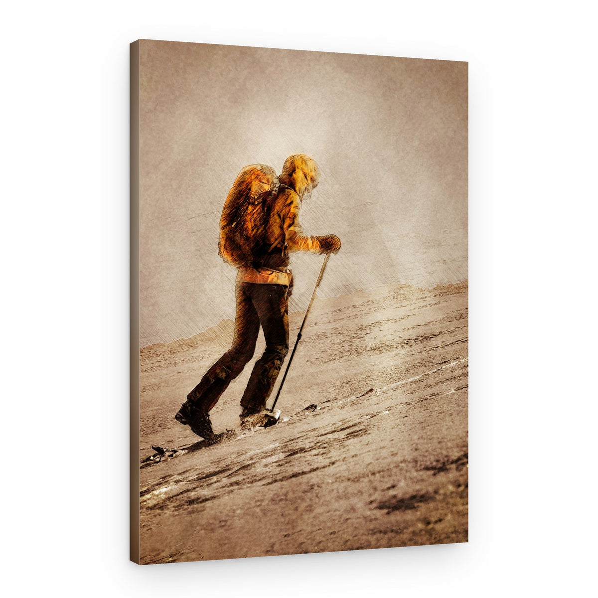 Winter Ski Trek – Canvas Print