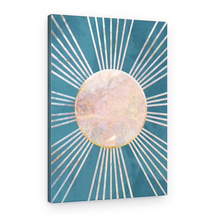 Golden Sunburst Rays – Canvas Print