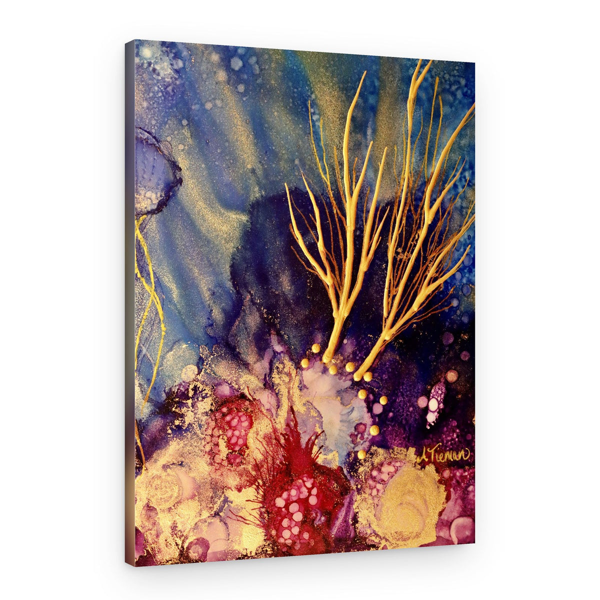 Fluid Gold Ocean – Canvas Print