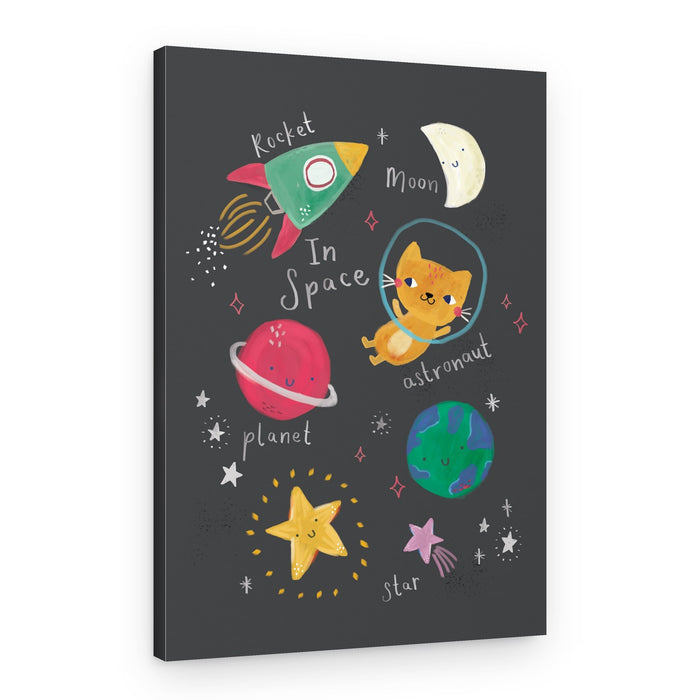 Rocket Cat In Space – Canvas Print