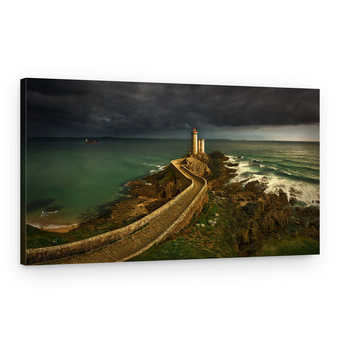 Stormy Coastal Lighthouse – Canvas Print