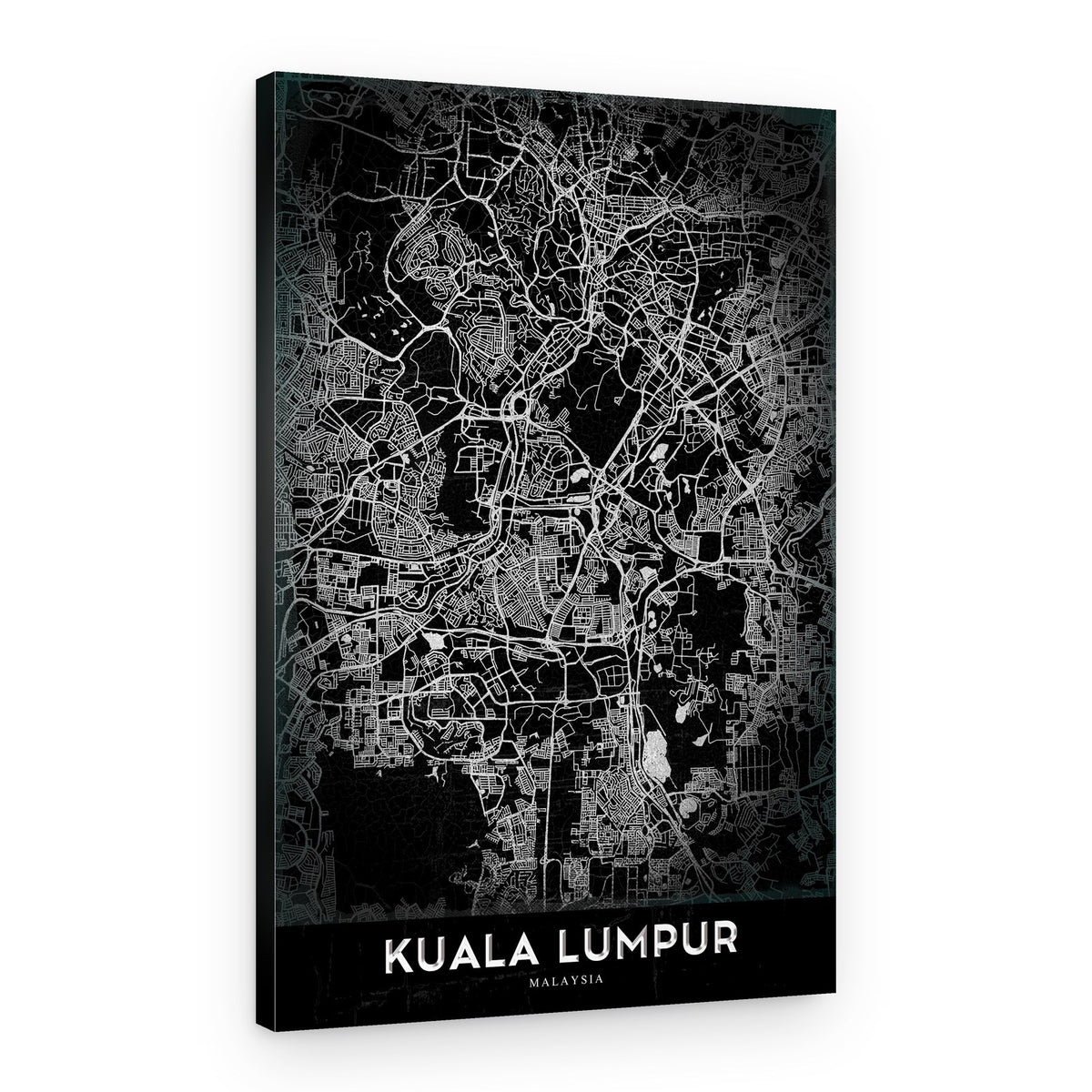 Kuala Lumpur City Map – Canvas Print