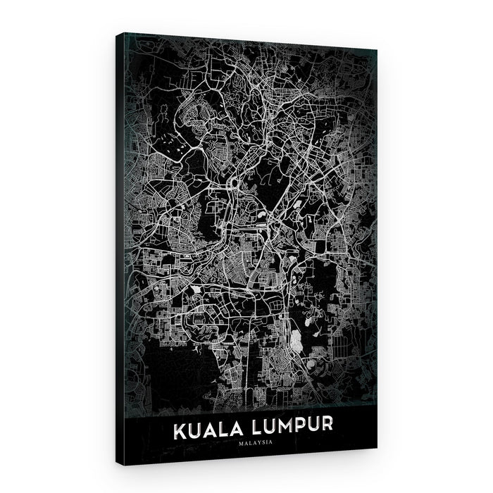 Kuala Lumpur City Map – Canvas Print