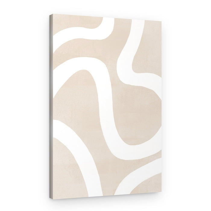 Neutral Organic Waves – Canvas Print