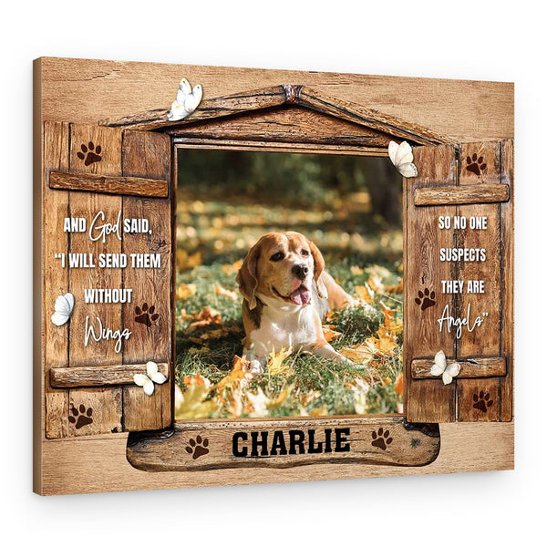 ‘And God Said I Will Send Them Without Wings’ Memorial Canvas