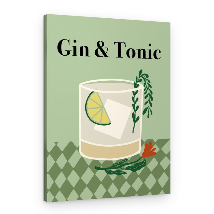 Gin and Tonic Cocktail – Canvas Print