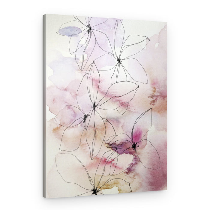 Soft Watercolor Flowers – Canvas Print
