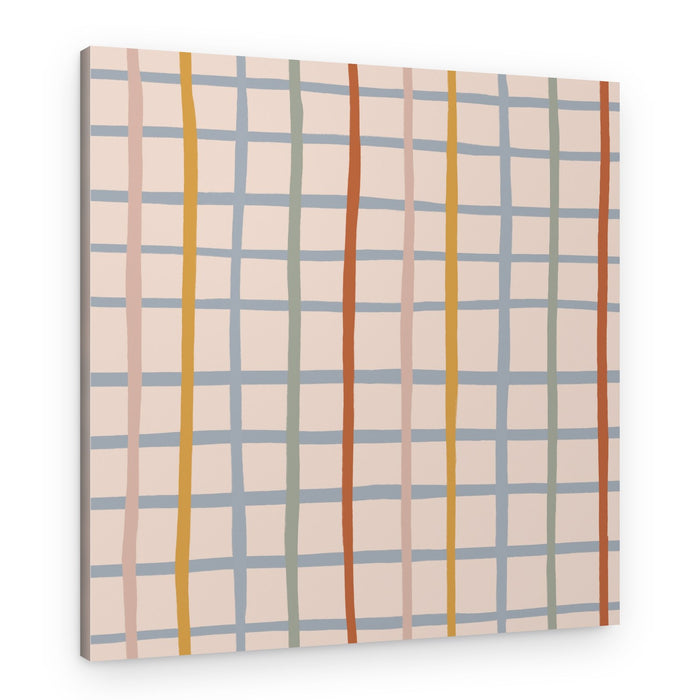 Soft Plaid Grid – Canvas Print