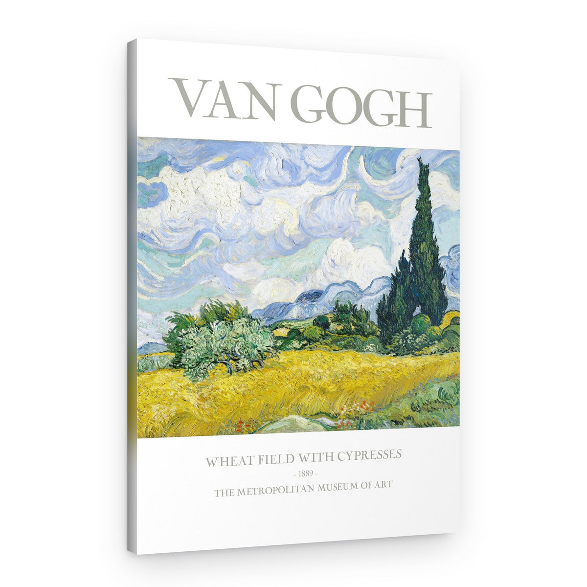 Wheat Field With Cypresses – Canvas Print
