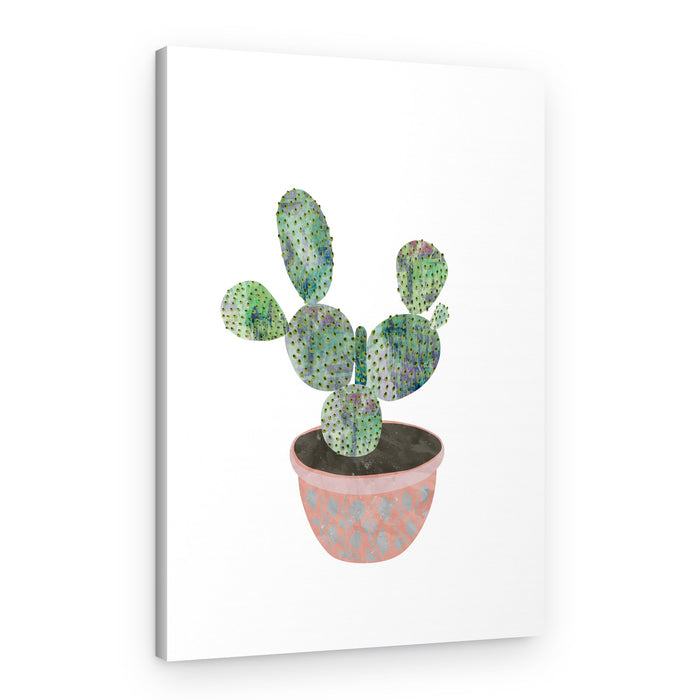 Watercolor Cactus Pot – Canvas Print