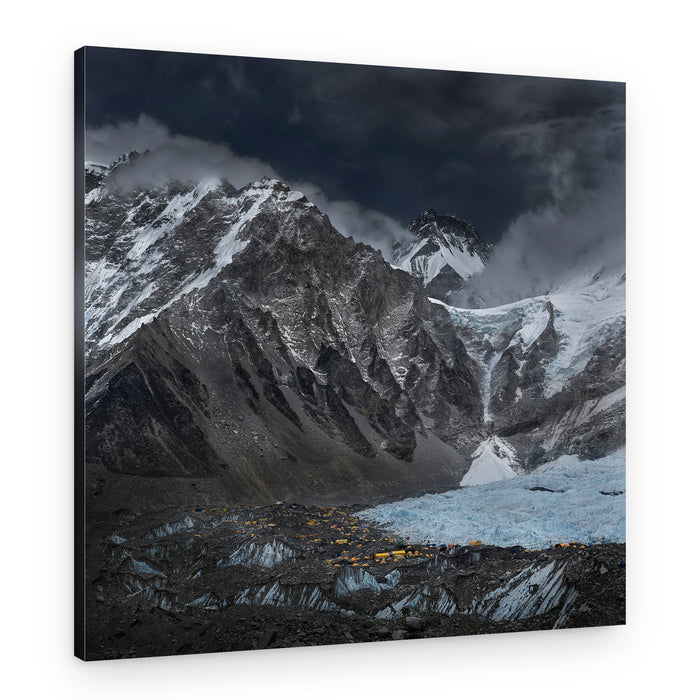 Dramatic Mountain Camp – Canvas Print