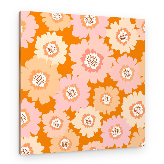 Pom Pom Flowers – Canvas Print