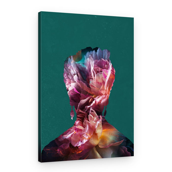 Ethereal Floral Silhouette – Canvas Print