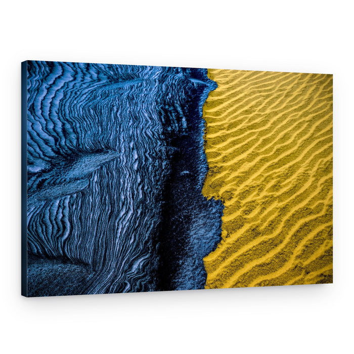 Blue Gold Textures – Canvas Print